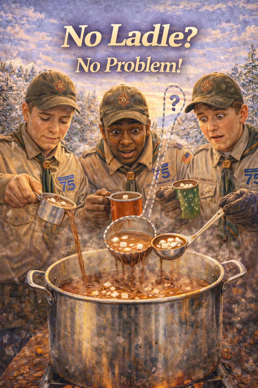 no hot choc No ladle, No problem